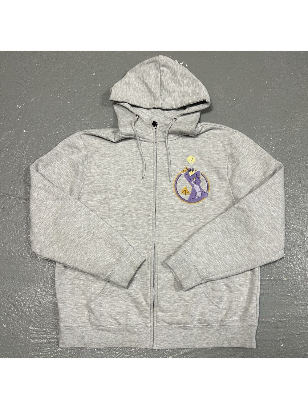 EXCLUSIVE Disney Parks Figment Imagination Zip Up Sweater Grey Size L